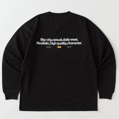 FAT SIGNATee L エフエイティー シグナティー L F32620-CT19【メンズ ロングスリーブカットソー 胸ロゴ刺繍 バックプリント 7oz 天竺 26FW】