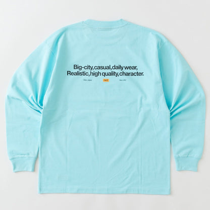 FAT SIGNATee L エフエイティー シグナティー L F32620-CT19【メンズ ロングスリーブカットソー 胸ロゴ刺繍 バックプリント 7oz 天竺 26FW】