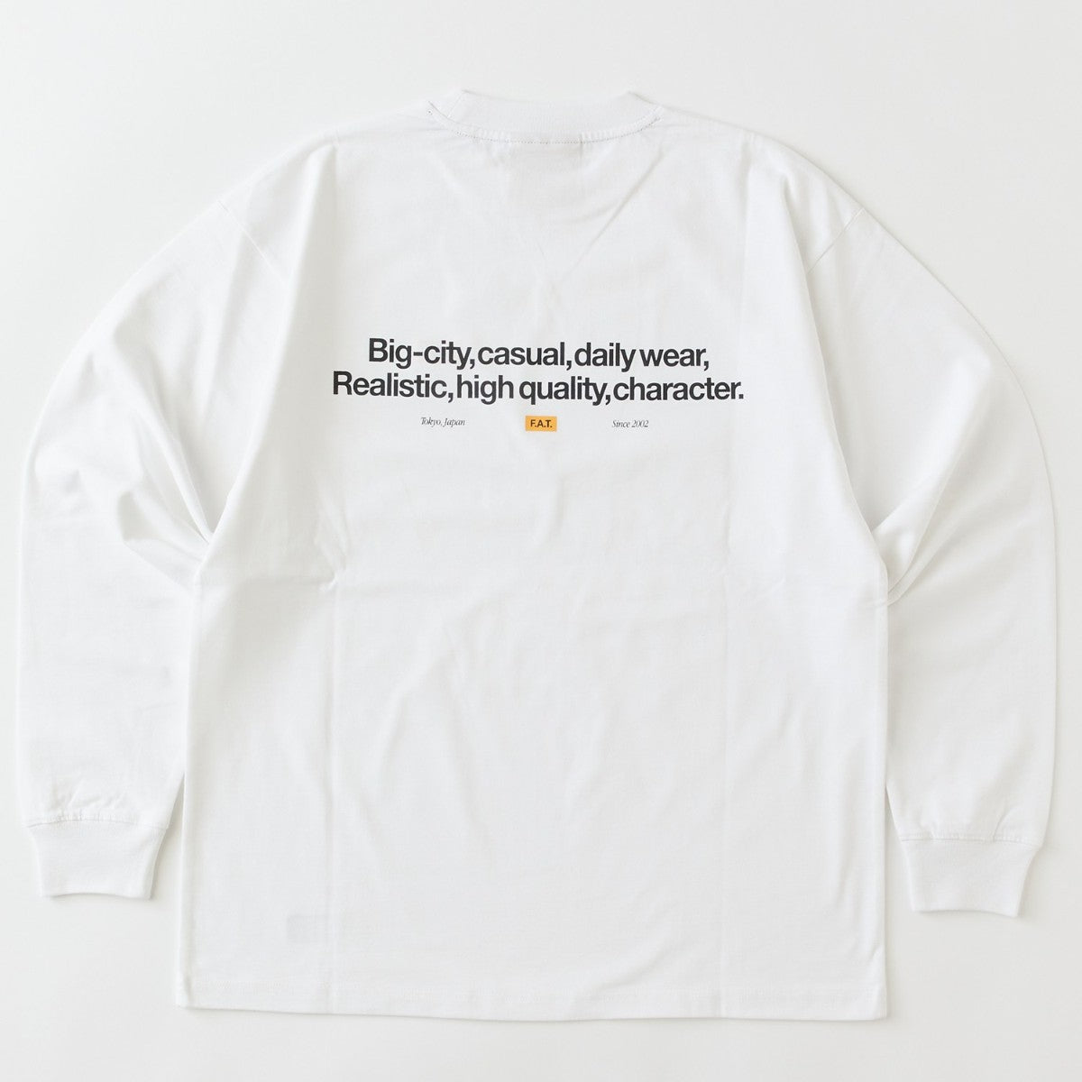 FAT SIGNATee L エフエイティー シグナティー L F32620-CT19【メンズ ロングスリーブカットソー 胸ロゴ刺繍 バックプリント 7oz 天竺 26FW】