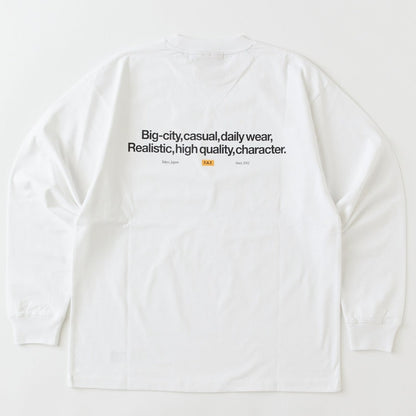 FAT SIGNATee L エフエイティー シグナティー L F32620-CT19【メンズ ロングスリーブカットソー 胸ロゴ刺繍 バックプリント 7oz 天竺 26FW】