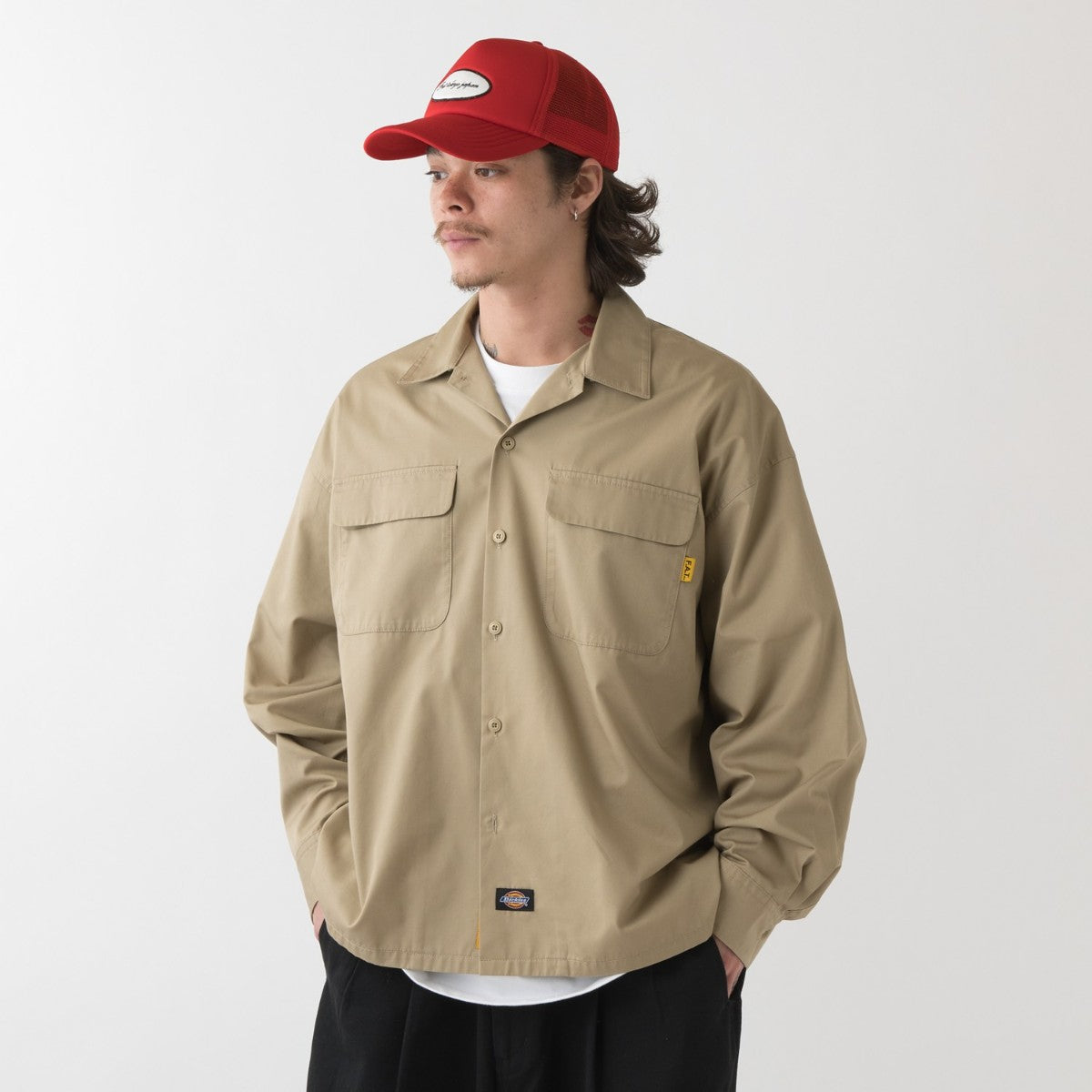 FAT SUPPLIES エフエイティー サプライズ F32620-SH03【メンズ ワークシャツ ビッグシルエット ツイルシャツ カジュアルシャツ 26FW】