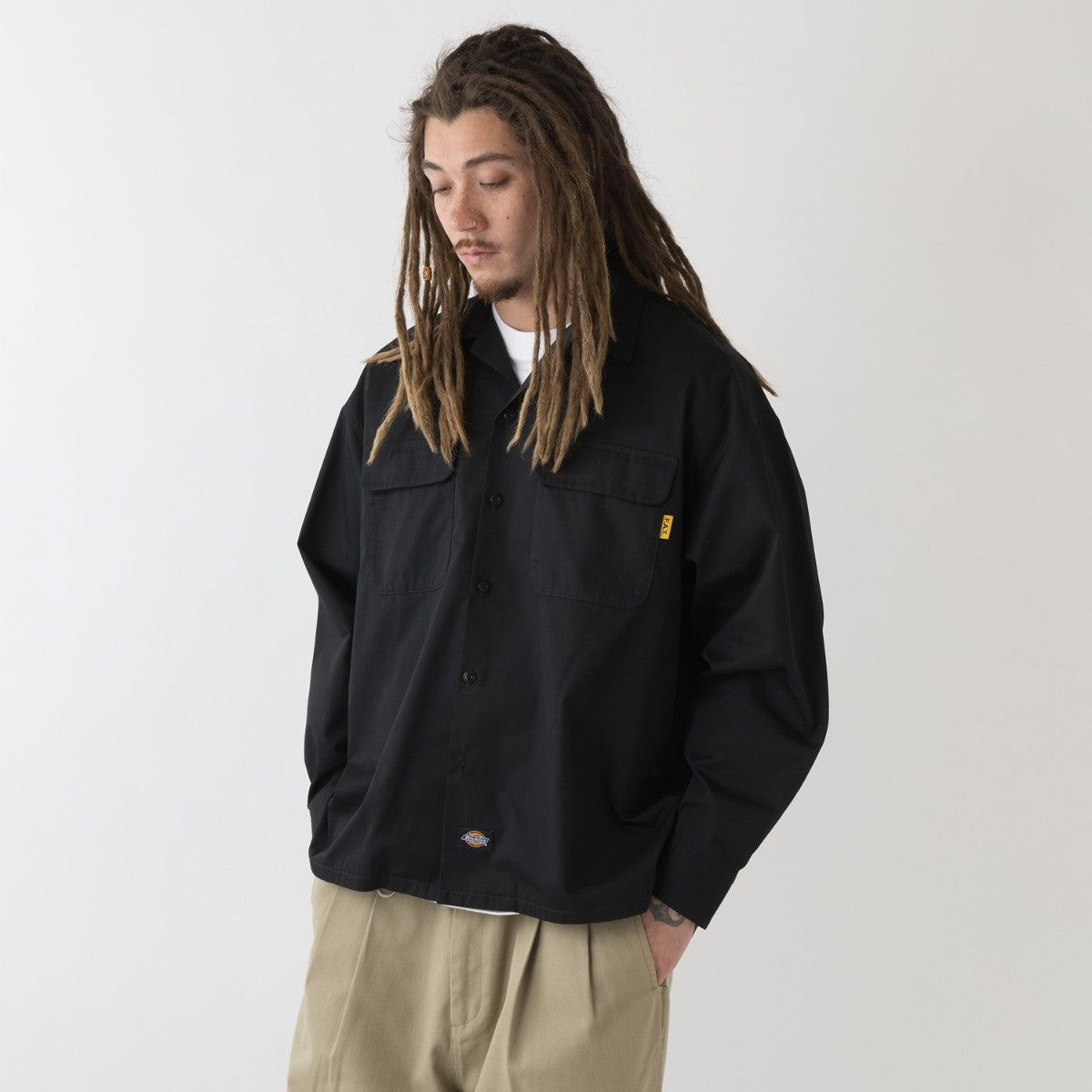 FAT SUPPLIES エフエイティー サプライズ F32620-SH03【メンズ ワークシャツ ビッグシルエット ツイルシャツ カジュアルシャツ 26FW】