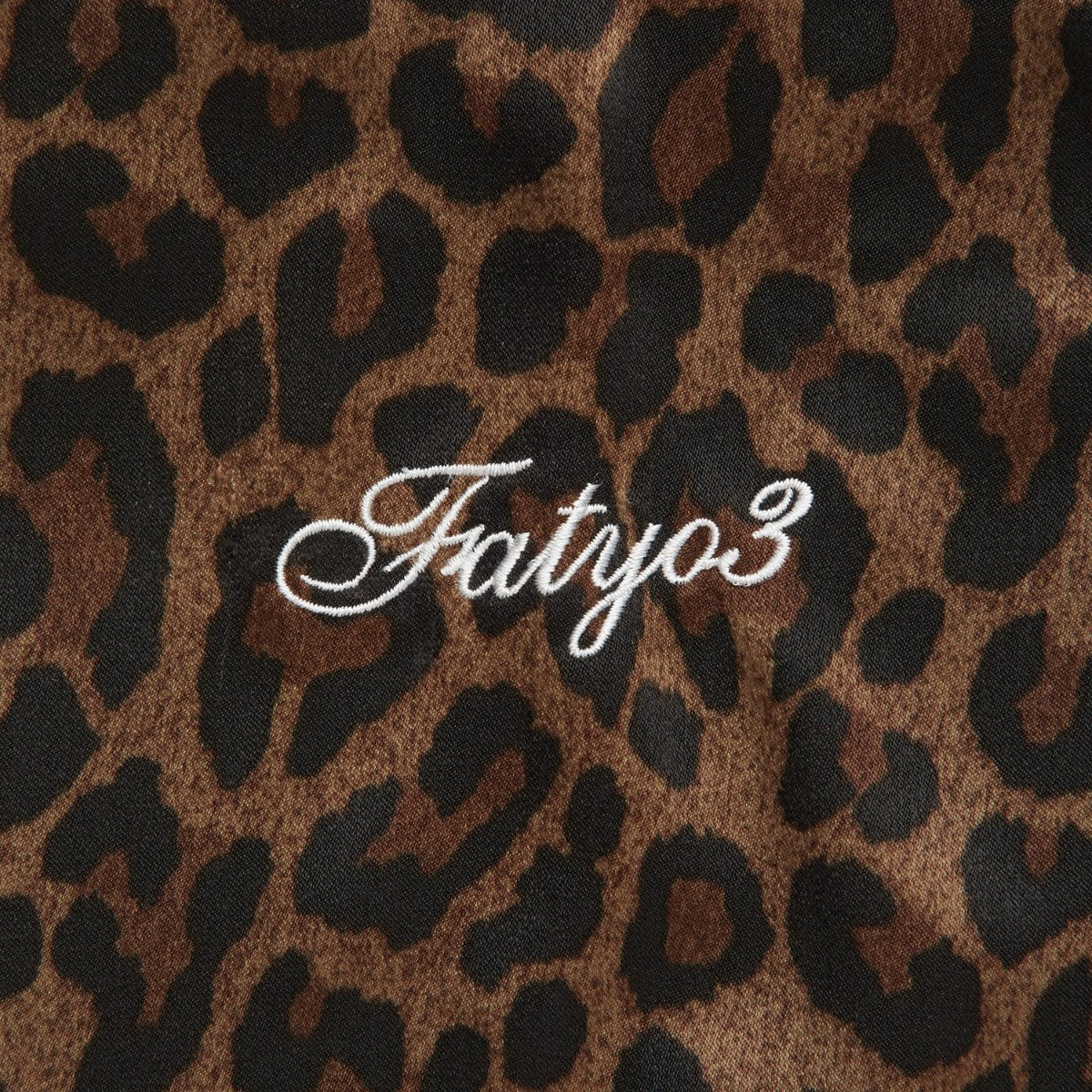 FAT CROPERD エフエイティー クロパード F32620-SH06【メンズ ワークシャツ サテンシャツ レオパード柄 リラックスシルエット 26FW】