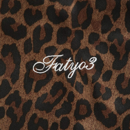 FAT CROPERD エフエイティー クロパード F32620-SH06【メンズ ワークシャツ サテンシャツ レオパード柄 リラックスシルエット 26FW】
