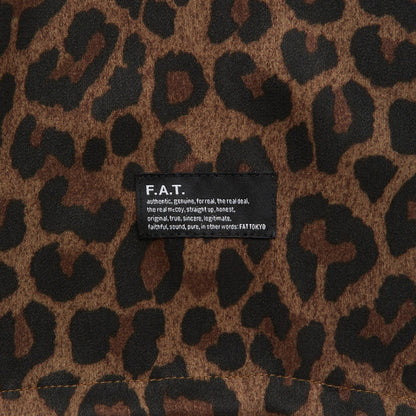 FAT CROPERD エフエイティー クロパード F32620-SH06【メンズ ワークシャツ サテンシャツ レオパード柄 リラックスシルエット 26FW】