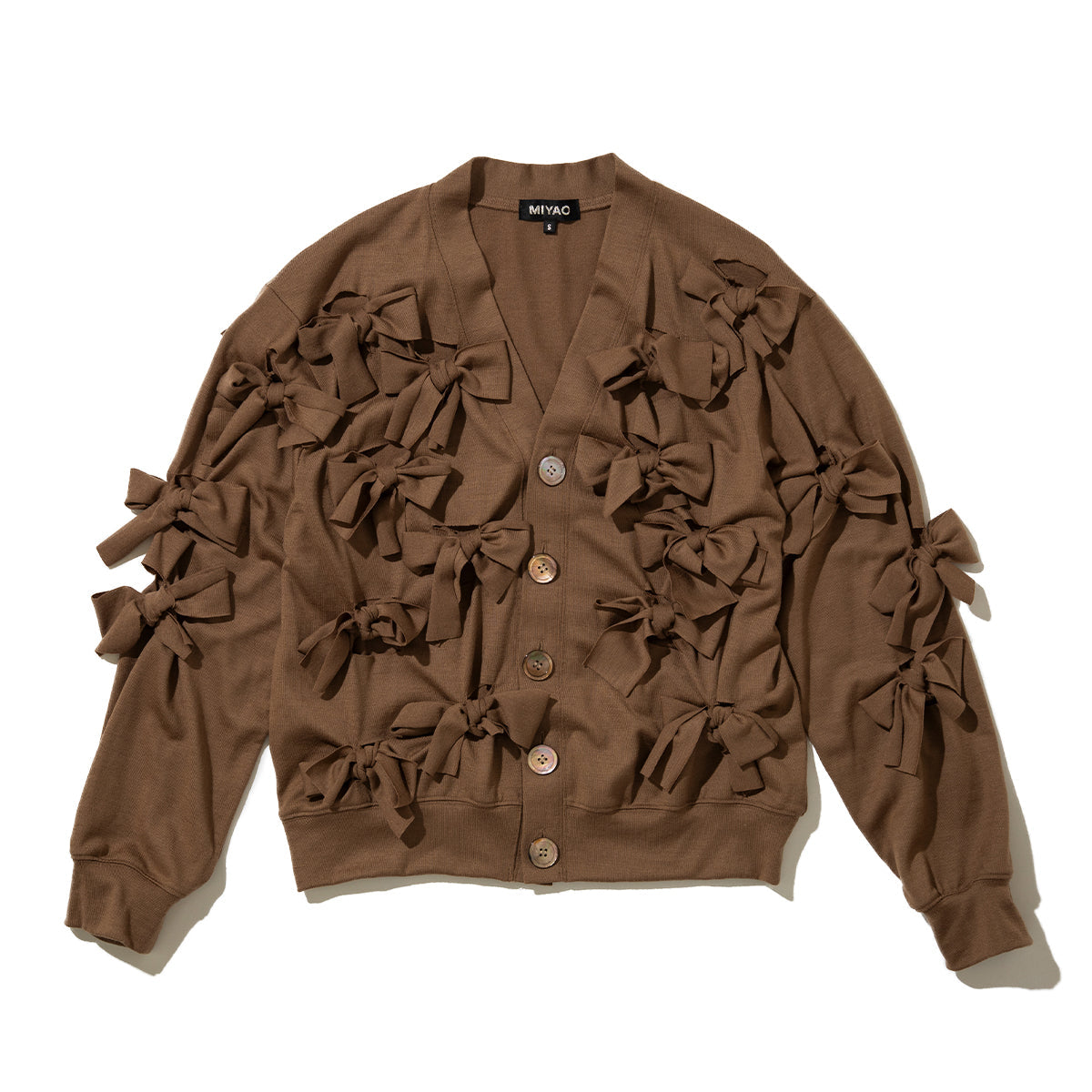 MIYAO RIBBON CARDIGAN ミヤオ リボン カーディガン MFBL-04【レディース トップス リボン カーディガン 26FW】
