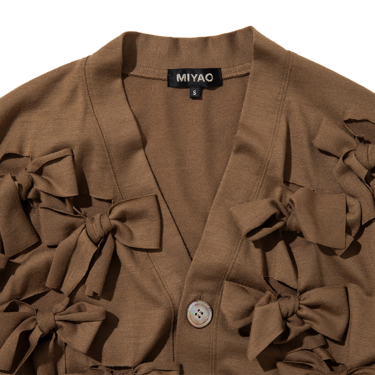 MIYAO RIBBON CARDIGAN ミヤオ リボン カーディガン MFBL-04【レディース トップス リボン カーディガン 26FW】