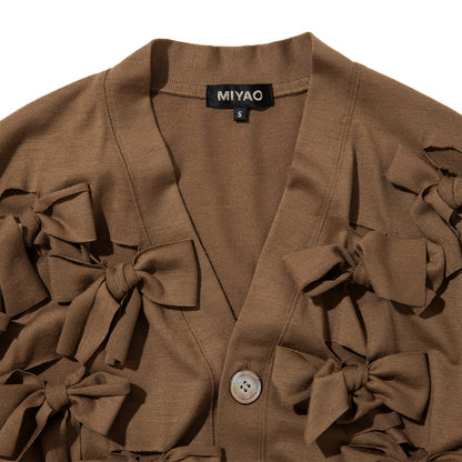 MIYAO RIBBON CARDIGAN ミヤオ リボン カーディガン MFBL-04【レディース トップス リボン カーディガン 26FW】