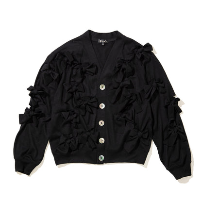 MIYAO RIBBON CARDIGAN ミヤオ リボン カーディガン MFBL-04【レディース トップス リボン カーディガン 26FW】