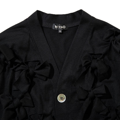 MIYAO RIBBON CARDIGAN ミヤオ リボン カーディガン MFBL-04【レディース トップス リボン カーディガン 26FW】