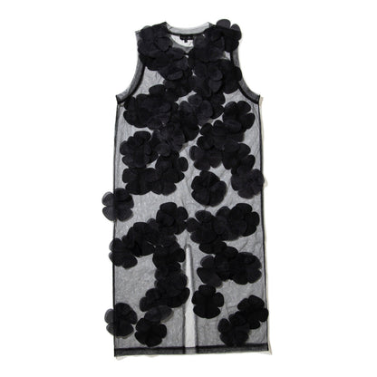 MIYAO Flower Motif Dress ミヤオ フラワーモチーフドレス MFOP-01【レディース ワンピース ロングワンピース シースルー レイヤード 花柄 26FW】