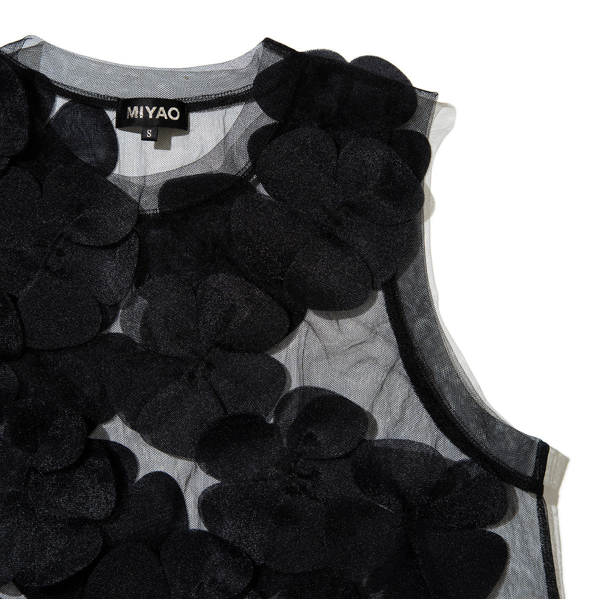MIYAO Flower Motif Dress ミヤオ フラワーモチーフドレス MFOP-01【レディース ワンピース ロングワンピース シースルー レイヤード 花柄 26FW】