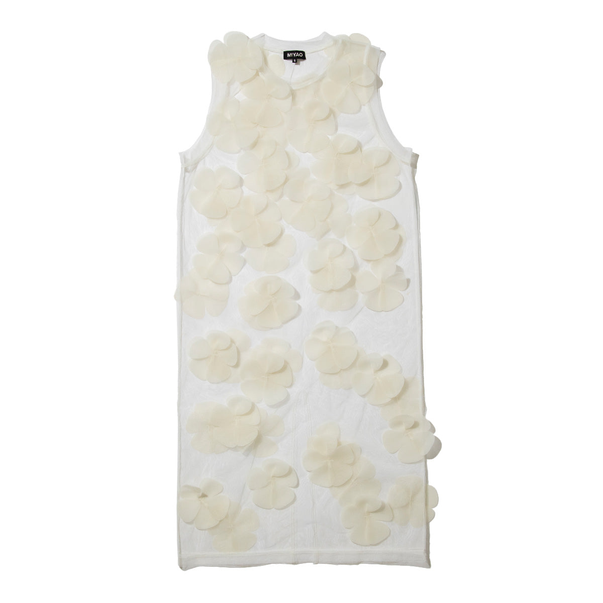 MIYAO Flower Motif Dress ミヤオ フラワーモチーフドレス MFOP-01【レディース ワンピース ロングワンピース シースルー レイヤード 花柄 26FW】