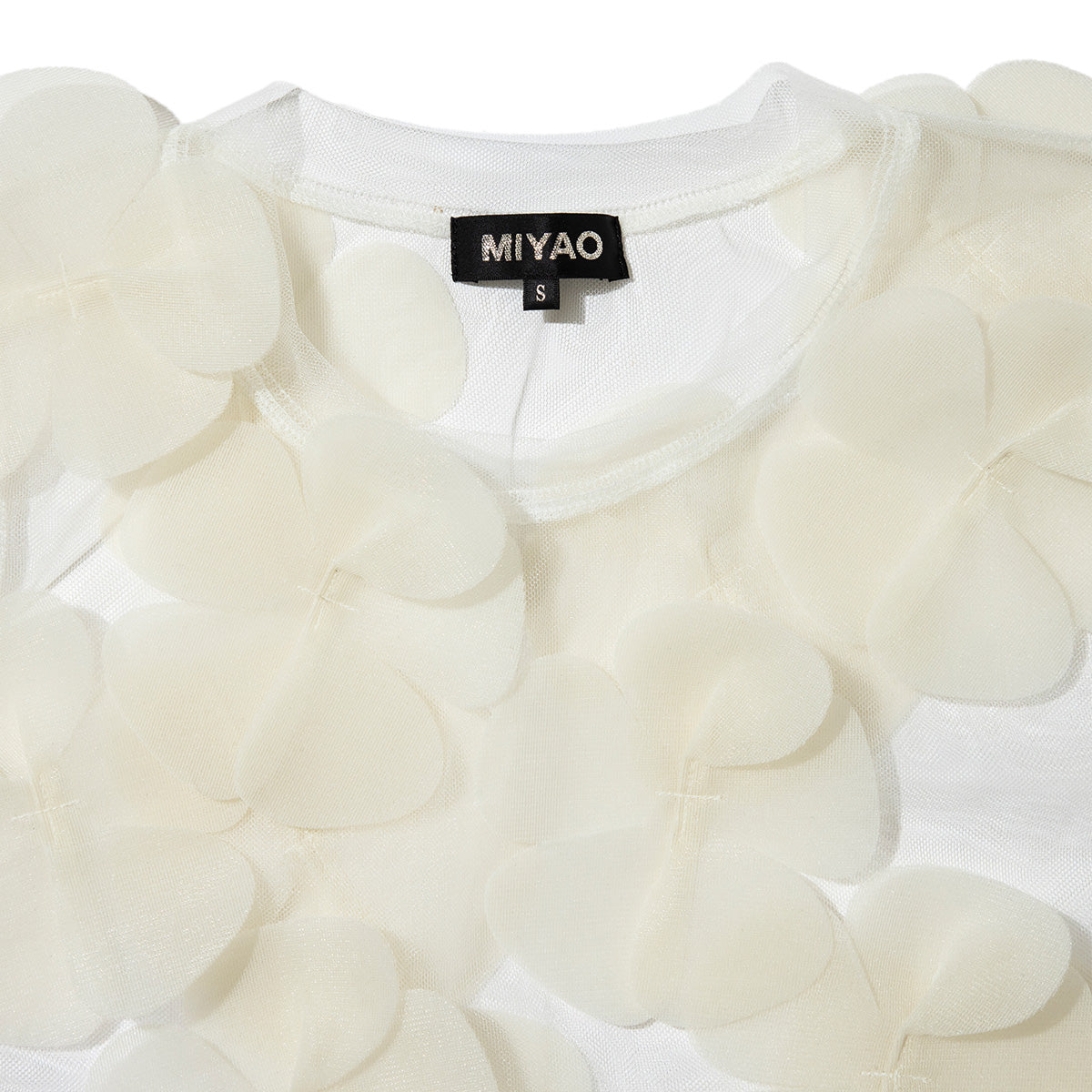 MIYAO Flower Motif Dress ミヤオ フラワーモチーフドレス MFOP-01【レディース ワンピース ロングワンピース シースルー レイヤード 花柄 26FW】
