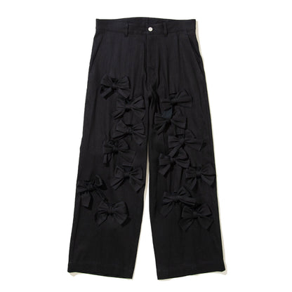 MIYAO RIBBON PANTS ミヤオ リボン パンツ MFPT-03【レディース パンツ リボン コットンデニム 26FW】