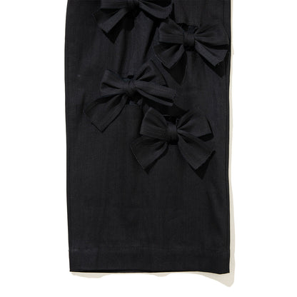 MIYAO RIBBON PANTS ミヤオ リボン パンツ MFPT-03【レディース パンツ リボン コットンデニム 26FW】