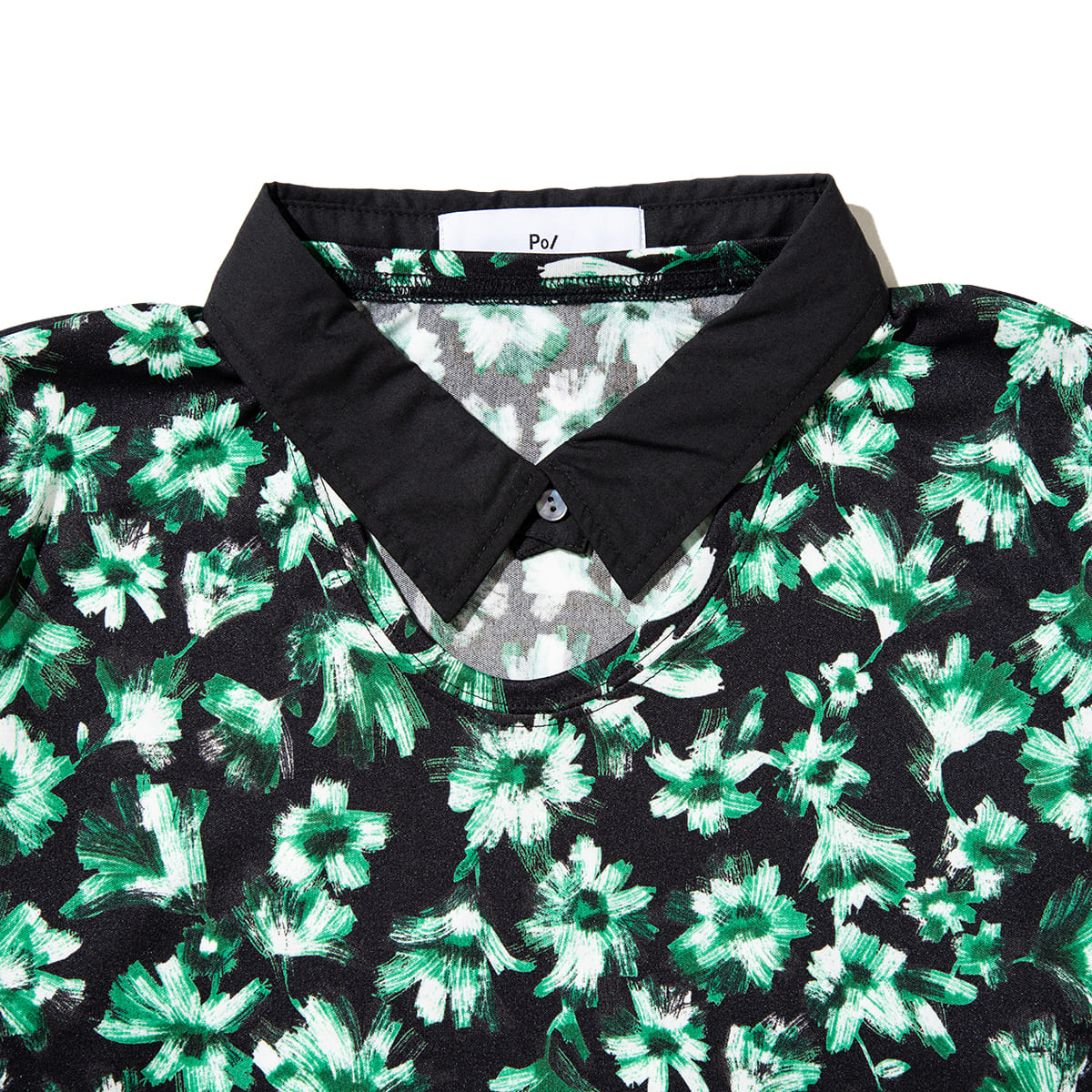 PoI flower print shirts ポィ フラワープリントシャツ 262-CT13【レディース 花柄 シャツ襟 日本製 26FW】