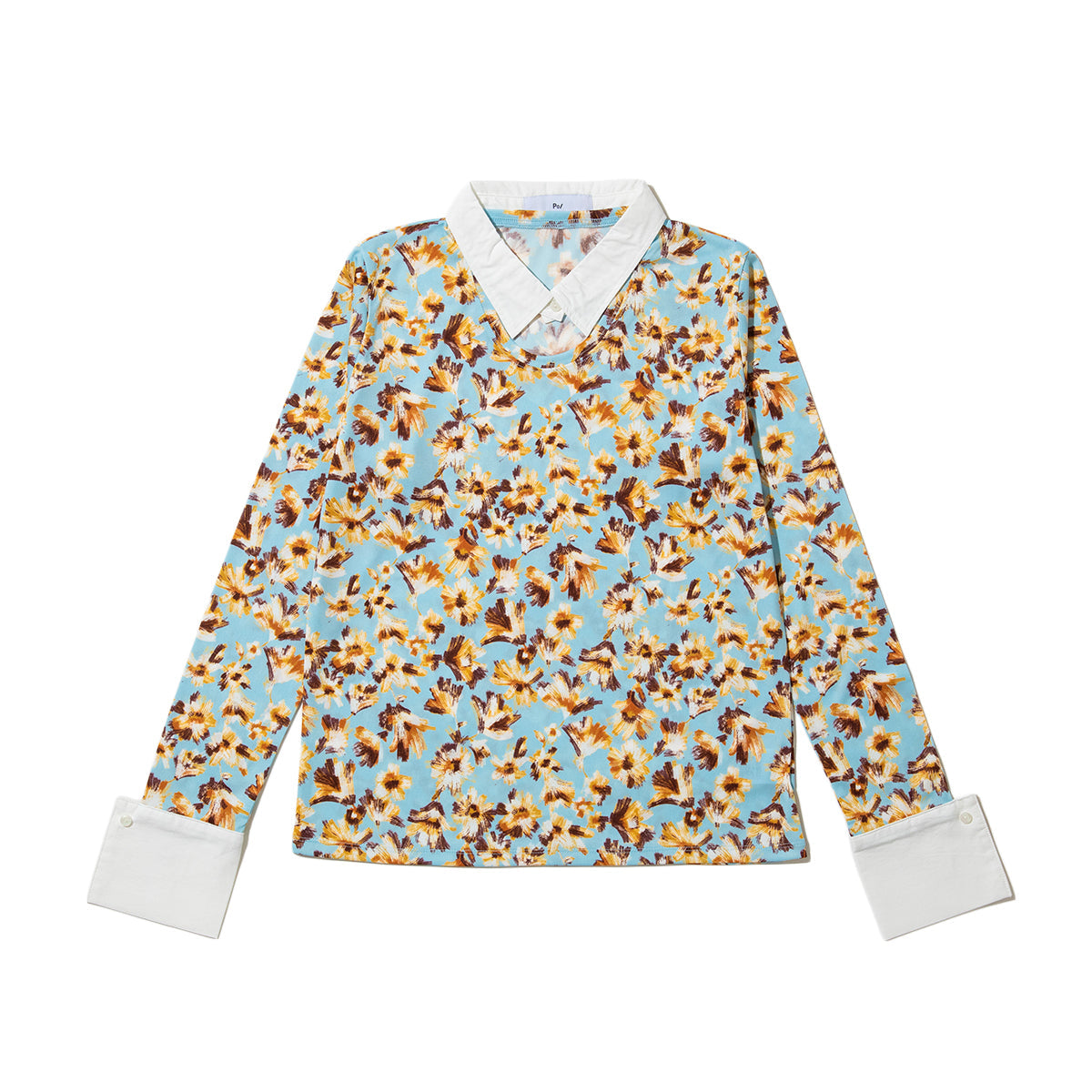 PoI flower print shirts ポィ フラワープリントシャツ 262-CT13【レディース 花柄 シャツ襟 日本製  26FW】