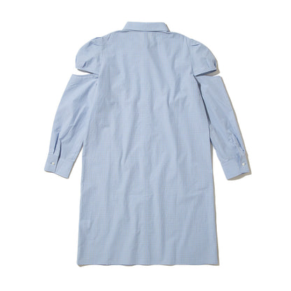 PoI puff sleeve dress shirt ポィ パフスリーブドレスシャツ 262-FD03【レディース シャツワンピース ブラウス調 日本製 26FW】
