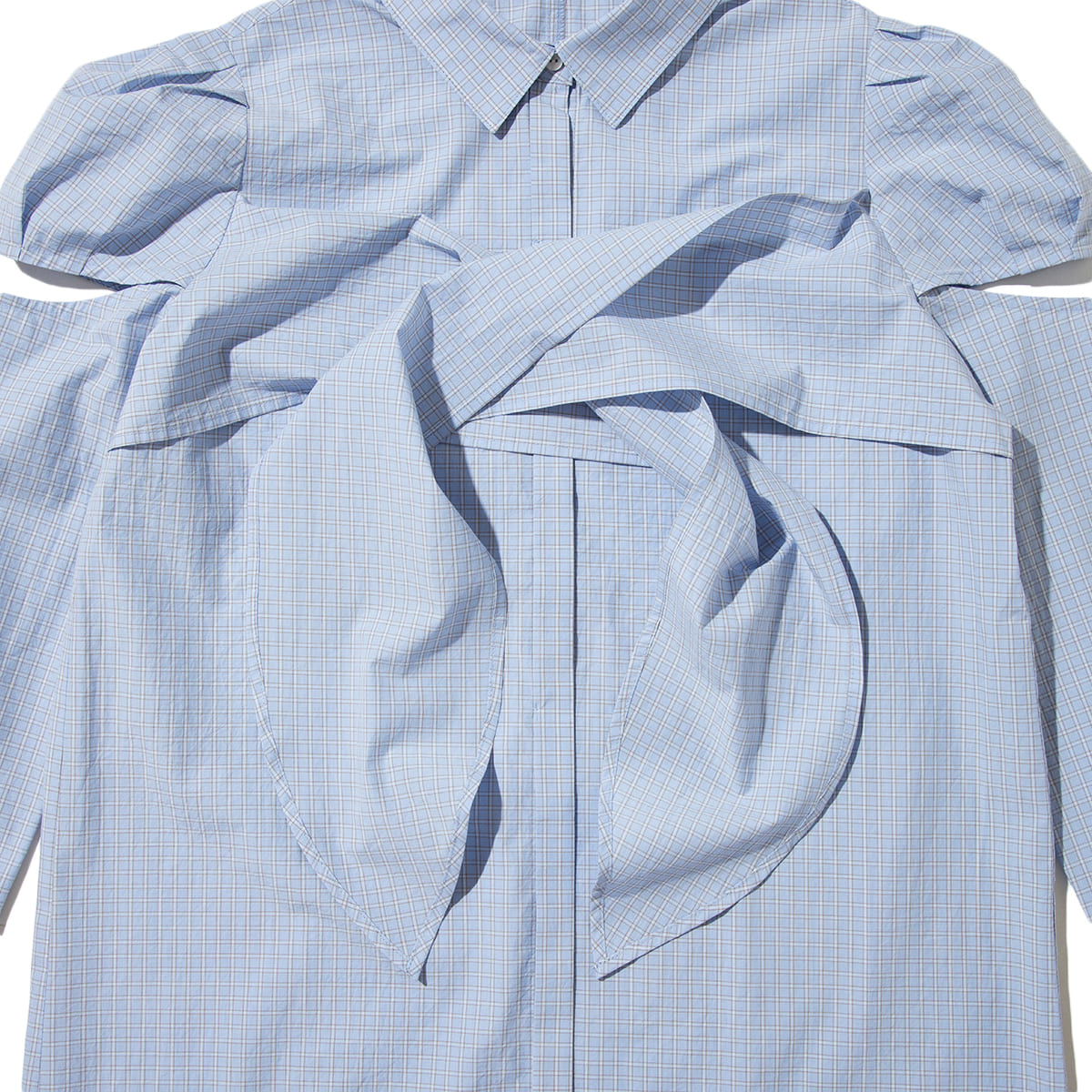 PoI puff sleeve dress shirt ポィ パフスリーブドレスシャツ 262-FD03【レディース シャツワンピース ブラウス調 日本製 26FW】