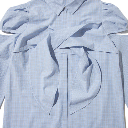 PoI puff sleeve dress shirt ポィ パフスリーブドレスシャツ 262-FD03【レディース シャツワンピース ブラウス調 日本製 26FW】