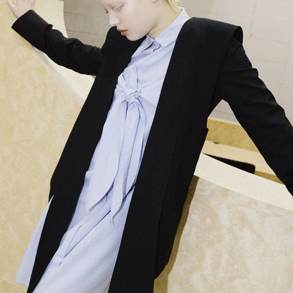 PoI puff sleeve dress shirt ポィ パフスリーブドレスシャツ 262-FD03【レディース シャツワンピース ブラウス調 日本製 26FW】