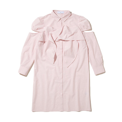 PoI puff sleeve dress shirt ポィ パフスリーブドレスシャツ 262-FD03【レディース シャツワンピース ブラウス調 日本製 26FW】
