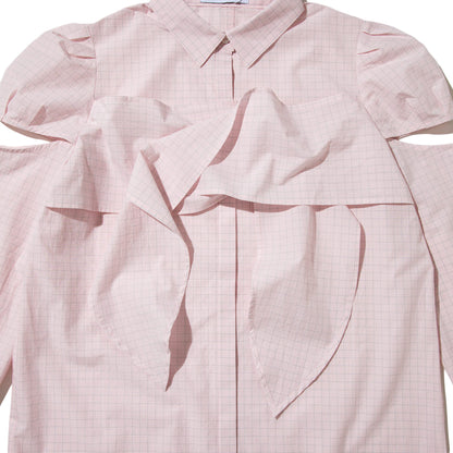 PoI puff sleeve dress shirt ポィ パフスリーブドレスシャツ 262-FD03【レディース シャツワンピース ブラウス調 日本製 26FW】