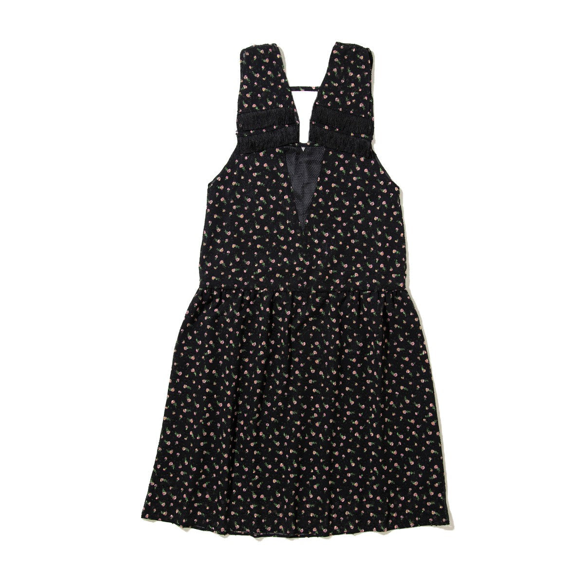 PoI FLOWER JAQUARD DRESS ポィ フラワー ジャカードドレス 262-FD08【レディース ロングワンピース ワンピース 花柄 フリンジ 26FW】