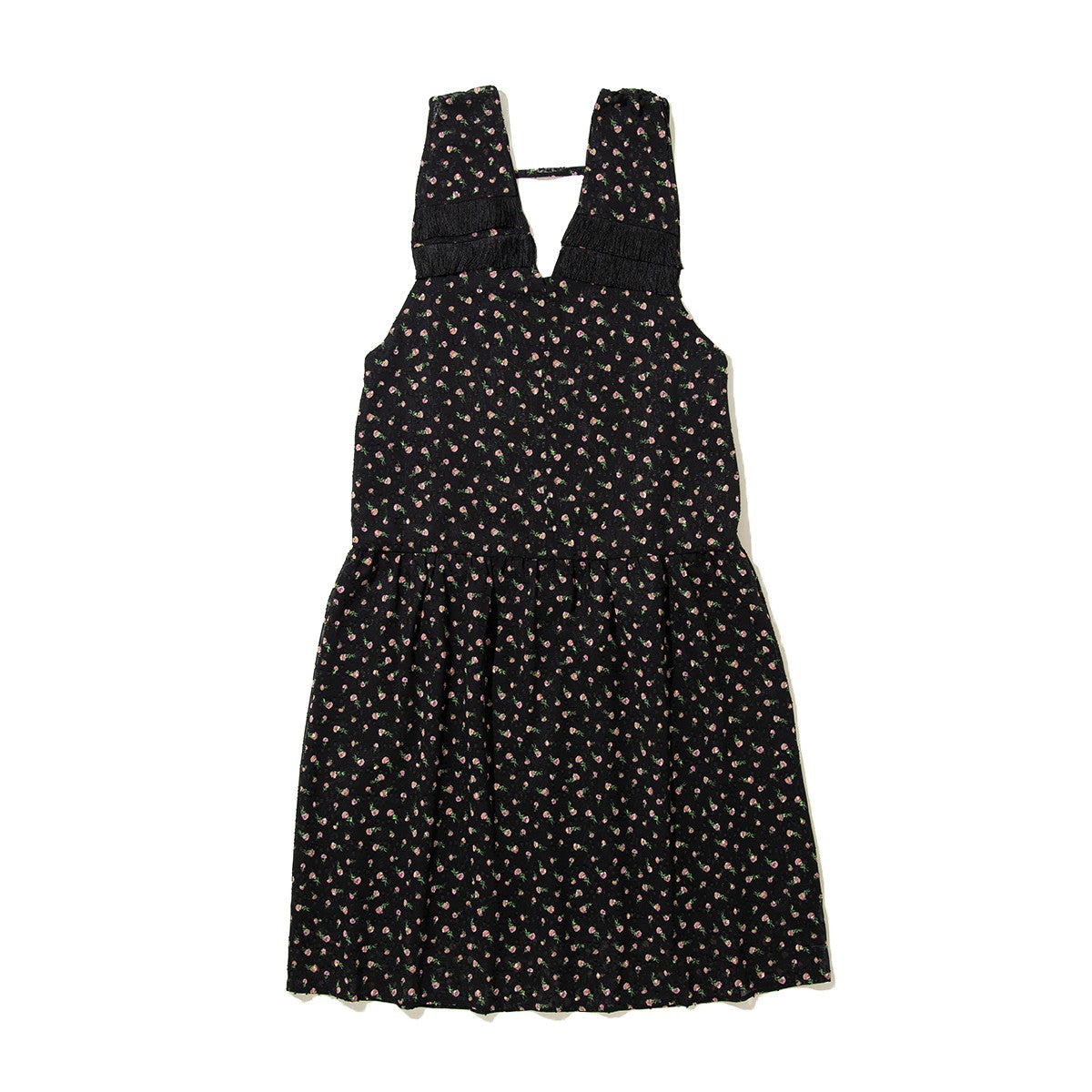 PoI FLOWER JAQUARD DRESS ポィ フラワー ジャカードドレス 262-FD08【レディース ロングワンピース ワンピース 花柄 フリンジ 26FW】