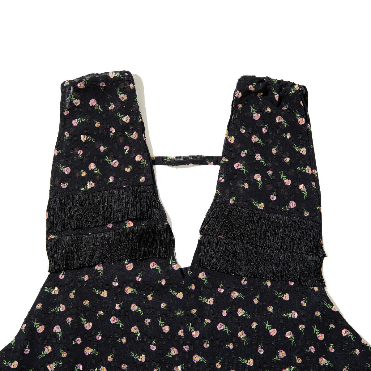 PoI FLOWER JAQUARD DRESS ポィ フラワー ジャカードドレス 262-FD08【レディース ロングワンピース ワンピース 花柄 フリンジ 26FW】