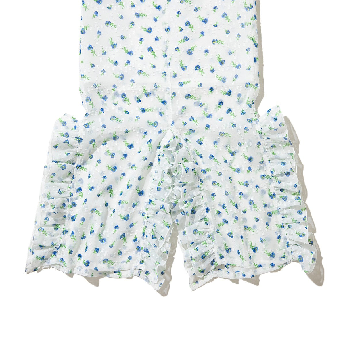 PoI FLOWER JAQUARD FRILL PANTS ポィ フラワー ジャカードフリルパンツ 262-FP09【レディース ワイドパンツ フラワープリント 花柄 ゴムウエスト 26FW】