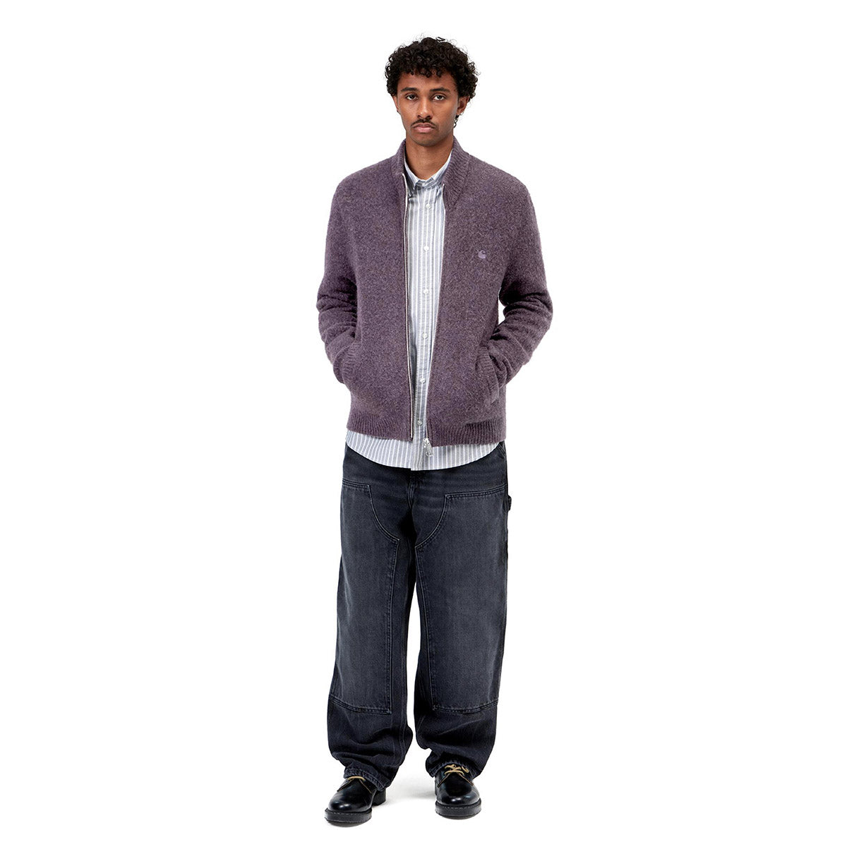 Carhartt WIP Curtis SweaterJacket カーハートワークインプログレス カーティス セーター ジャケット I037033【メンズ ニットジャケット リブニット ミッドウェイト 2WAYジップ 26FW】