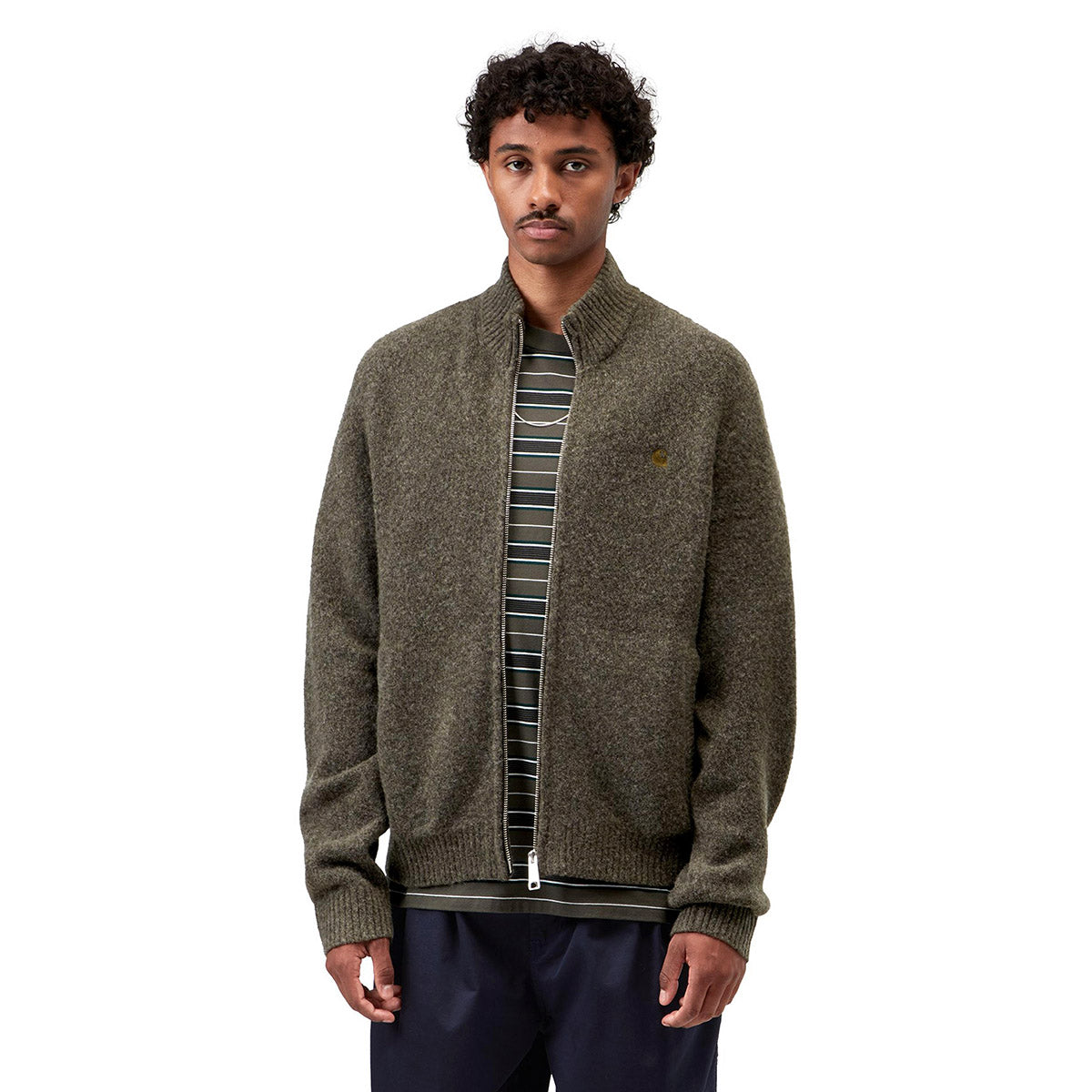 Carhartt WIP Curtis SweaterJacket カーハートワークインプログレス カーティス セーター ジャケット I037033【メンズ ニットジャケット リブニット ミッドウェイト 2WAYジップ 26FW】