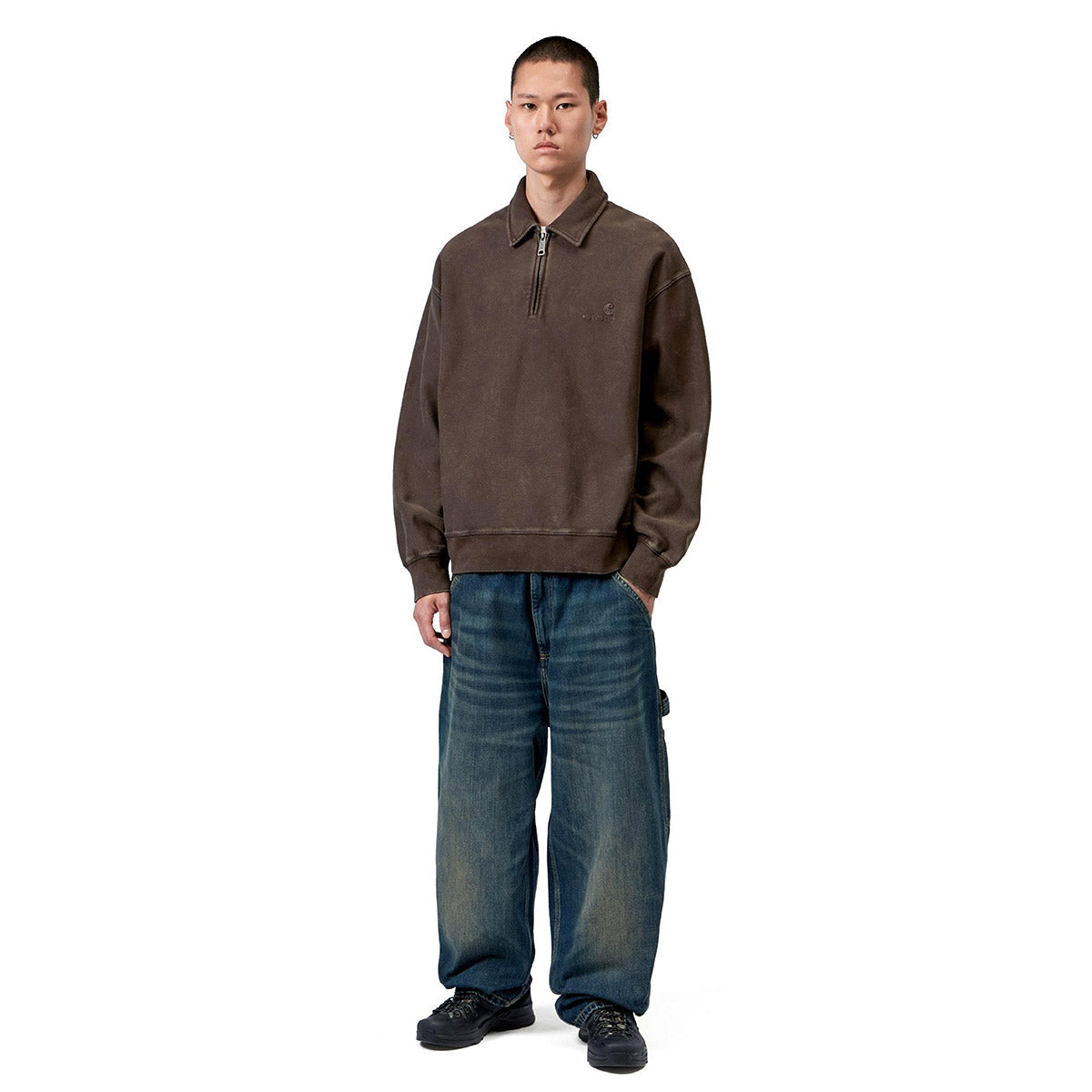 Carhartt WIP Lambert Polo Sweat カーハートワークインプログレス ランバート ポロ スウェット I037105【メンズ ハーフジップスウェット ポロスウェット スウェットシャツ 26FW】