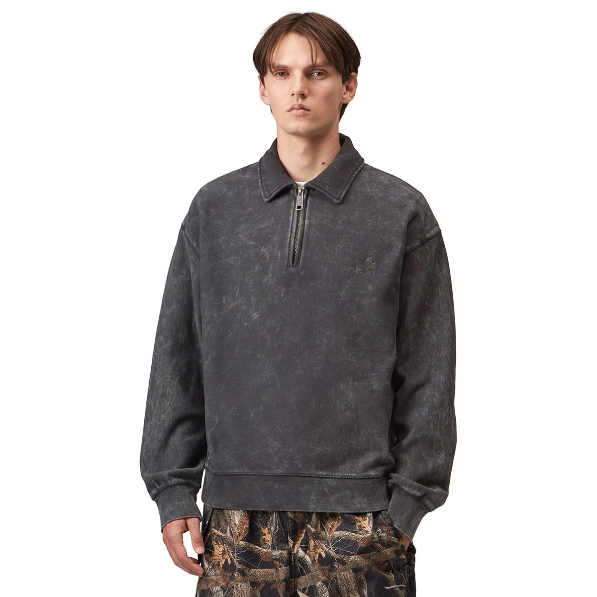 Carhartt WIP Lambert Polo Sweat カーハートワークインプログレス ランバート ポロ スウェット I037105【メンズ ハーフジップスウェット ポロスウェット スウェットシャツ 26FW】