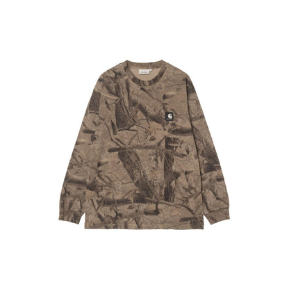 Carhartt WIP L/S FEATHER TREE T-SHIRT カーハートワークインプログレス L/S フェザーツリー Tシャツ I037173【メンズ 長袖Tシャツ ロンT クルーネック カモフラージュ 26FW】