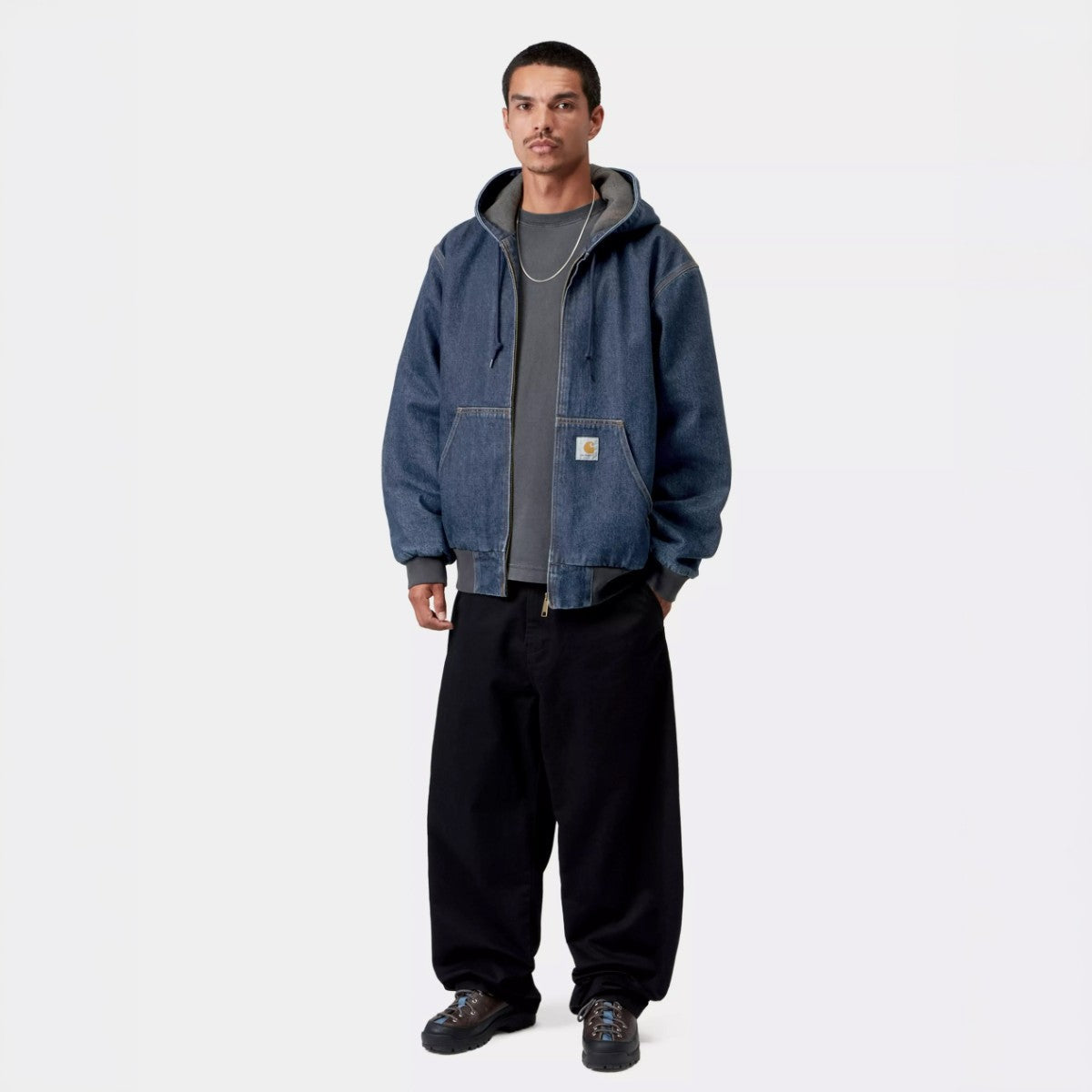 Carhartt WIP OG Active Jacket カーハートワークインプログレス オージー アクティブ ジャケット I037581【メンズ ルーズフィット フード付き デニム素材 カジュアル デイリーユース 26FW】