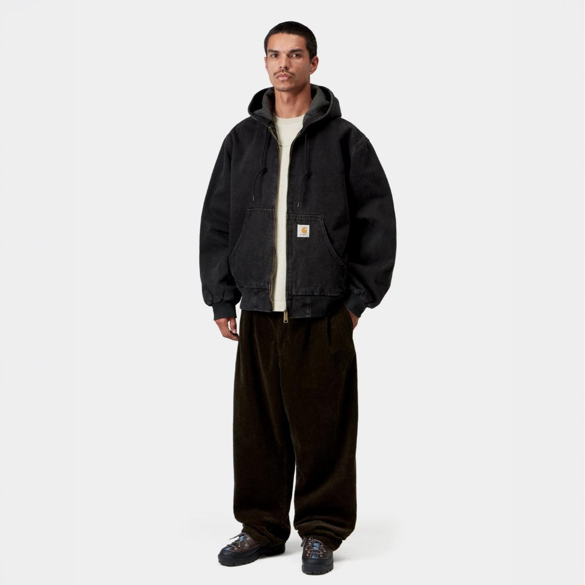 Carhartt WIP OG Active Jacket カーハートワークインプログレス オージー アクティブ ジャケット I037581【メンズ ルーズフィット フード付き デニム素材 カジュアル デイリーユース 26FW】