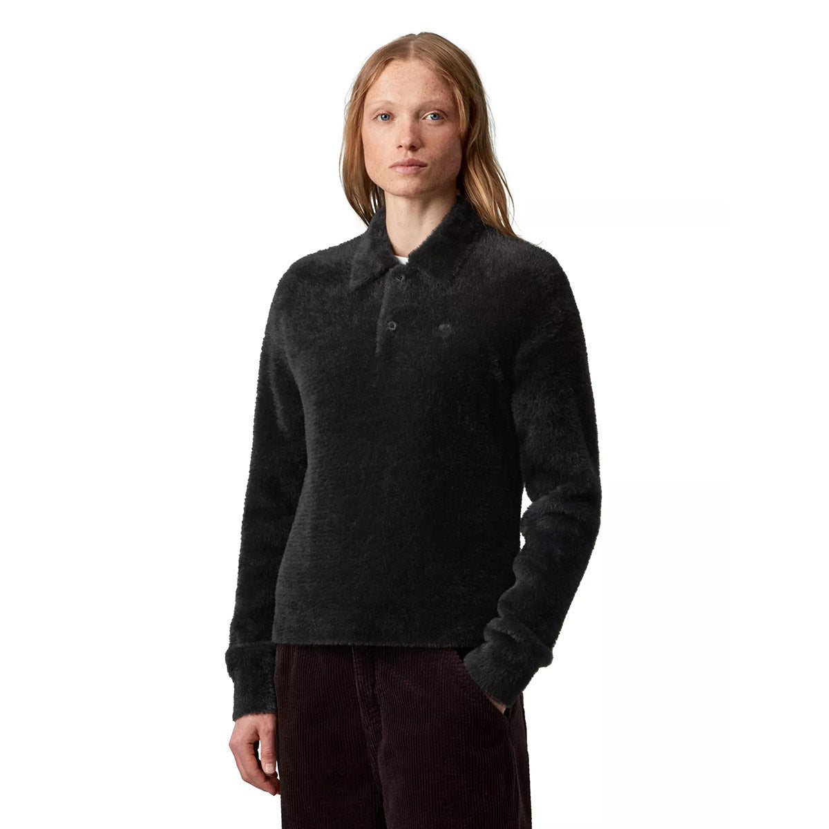 Carhartt WIP L/S Maine Polo Sweater カーハートワークインプログレス ロングスリーブ メイン ポロ セーター I037038【レディース ポロセーター ポロニット カジュアル デイリーユース 26FW】