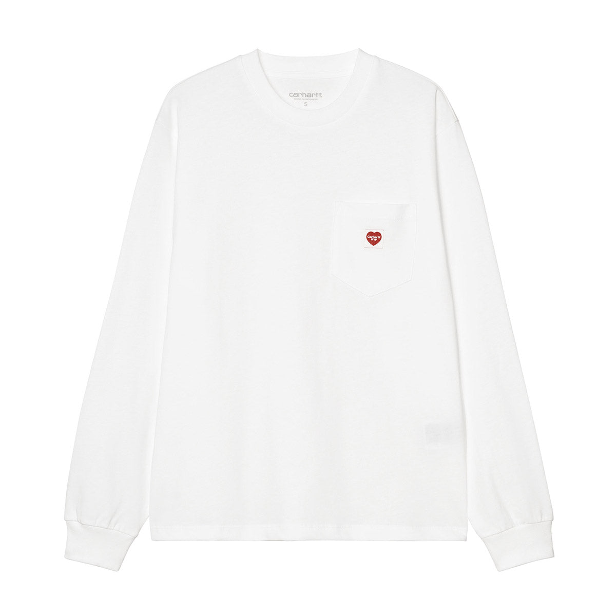 Carhartt WIP L/S POCKET SMALL HEART T-SHIRT カーハートワークインプログレス W ロングスリーブ ポケット スモールハート Tシャツ I037167【レディース 長袖Tシャツ ロンT コットンジャージー レギュラーフィット パッチ 26FW】
