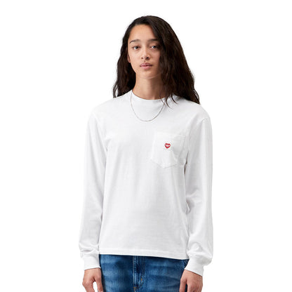Carhartt WIP L/S POCKET SMALL HEART T-SHIRT カーハートワークインプログレス W ロングスリーブ ポケット スモールハート Tシャツ I037167【レディース 長袖Tシャツ ロンT コットンジャージー レギュラーフィット パッチ 26FW】