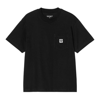 Carhartt WIP W' S/S SMALL HEART PATCH T-SHIRT カーハートワークインプログレス W ショートスリーブスモールハートTシャツ I037170【レディース 半袖Tシャツ コットンジャージー レギュラーフィット パッチ 26FW】
