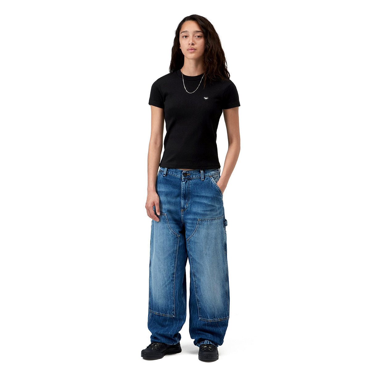 Carhartt WIP W' S/S SMALL HEART PATCH T-SHIRT カーハートワークインプログレス W ショートスリーブスモールハートTシャツ I037170【レディース 半袖Tシャツ コットンジャージー レギュラーフィット パッチ 26FW】