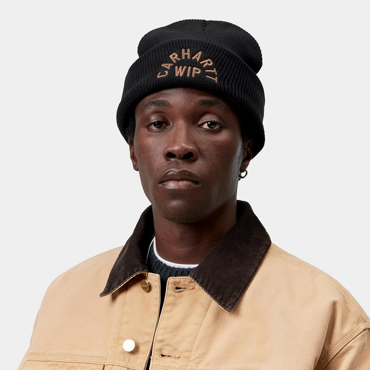 Carhartt WIP ARCH SCRIPT BEANIE カーハートワークインプログレス アーチ スクリプト ビーニー I037304【メンズ ビーニー ニット帽 リブニット コットンニット ワッチキャップ 26FW】