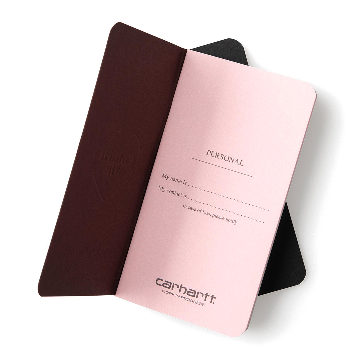 Carhartt WIP Heart Pocket Notebook Set カーハートワークインプログレス ハート ポケット ノートブック セット I037555【メンズ ソフトカバー エンボス加工 ラウンドコーナー グリッドペーパー 26FW】
