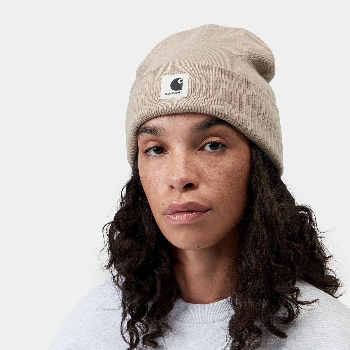 Carhartt WIP W Ashley Beanie カーハートワークインプログレス ウィメンズ アシュリー ビーニー I035898【レディース ニット帽 リブニット アクリルヤーン アクリル素材 折り返しビーニー 26FW】