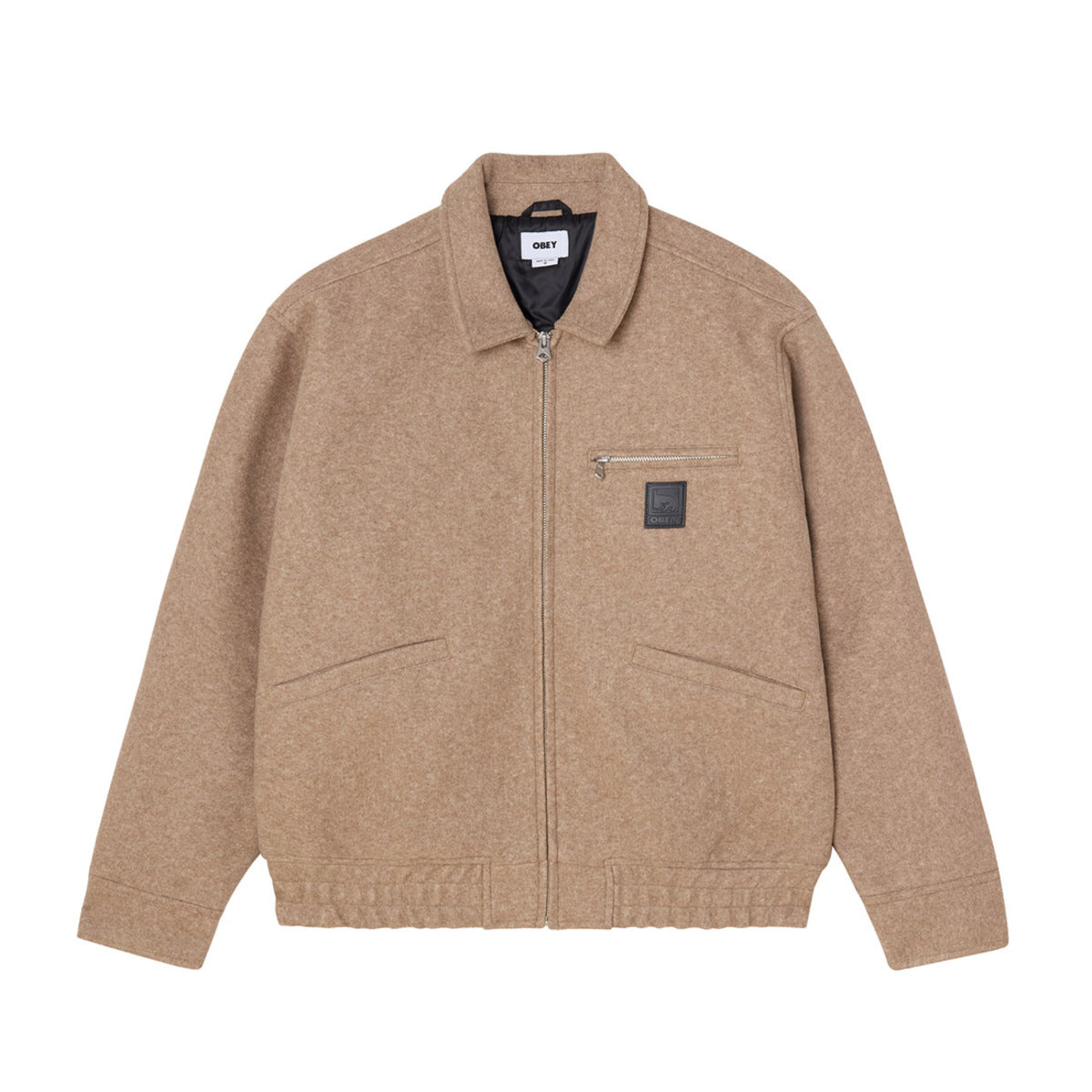 OBEY LEDGER BLOUSON JACKET オベイ レジャー ブルゾン ジャケット 121800628【メンズ メタルジッパー ジップアップ チェストポケット ウェルトポケット 26FW】