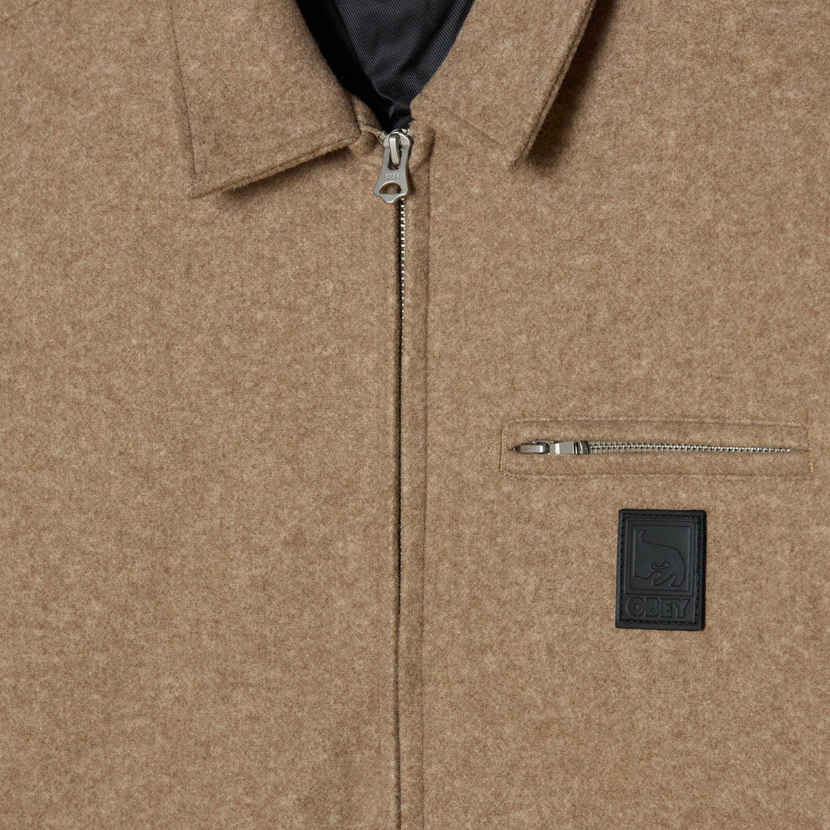 OBEY LEDGER BLOUSON JACKET オベイ レジャー ブルゾン ジャケット 121800628【メンズ メタルジッパー ジップアップ チェストポケット ウェルトポケット 26FW】