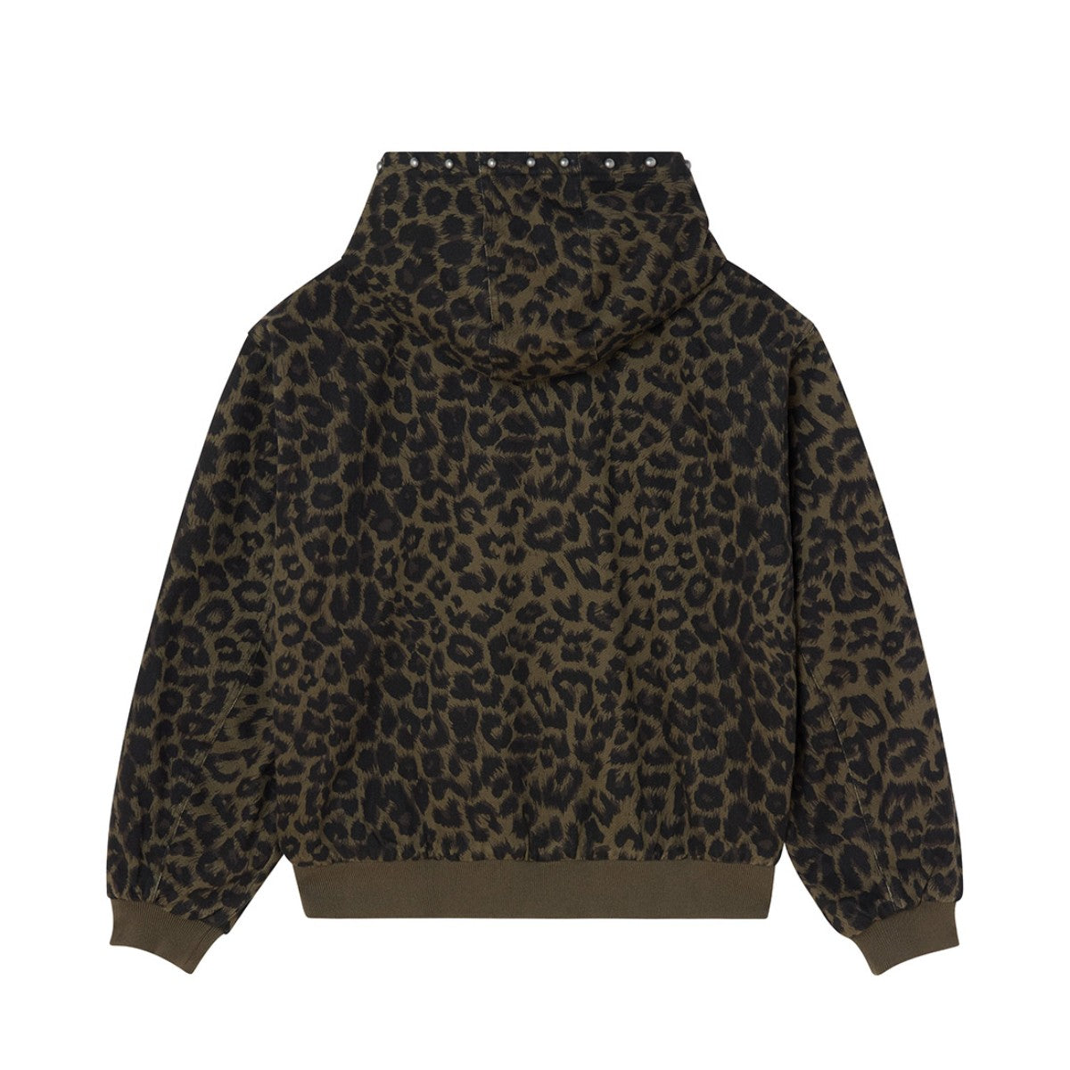 OBEY STUDDED ZIP UP JACKET オベイ スタッデッド ジップアップ ジャケット 121800633【メンズ フードジャケット メタルスタッズ ジップアップ メタルジッパー ドローコード 26FW】